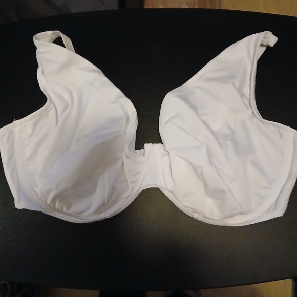 Asos Design Curve Women's Recycled Bikini Top 44F NWOT White - Picture 1 of 5